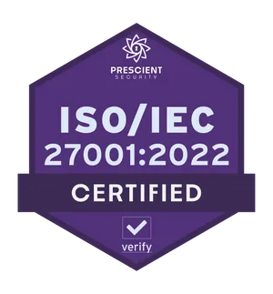 ISO/IEC 27001:2022 certified